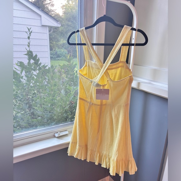 New With Tags: The Fifth Label Yellow Movement Mini Dress - Size Medium - Picture 5 of 5